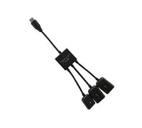 ELEOUTI USB Type C Hub 3 in 1 Otg Host Cable with Power Supply Portable Resistant to Wear Plastic USB Splitter Compatible with Laptop for Daily and Business Trip Use
