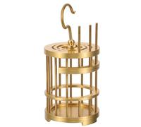 ELEOUTI Vintage Hanging Copper Bird Cage for Birds and Insects Roomy and Comfortable Design with Safe Structure Decoration for Pet Owners