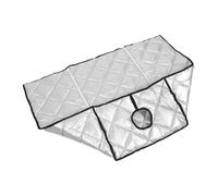 ELEOUTI Wall Mounted Gas Water Heater Cover with Soundproof Insulation Blanket, Thickened Six-layer Silver Fabric with Zippers, 47x33x75cm Noise Reduction Case for Indoor Outdoor Heating