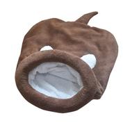 ELEOUTI Warm Pet for Small Dogs and Cats, Fabric Mini Style Convenient and Cozy Bed for Indoor Use, Winter Animal in Coffee Colour