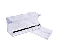 ELEOUTI Window Bird Feeder Holds to 4 Cups of Food for Wild Birds with Removable Tray and Drain Holes Super Strong Suction Cups Acrylic Material