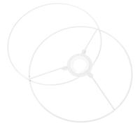 ELEOUTI Wire Lamp Shade Rings 2PCS 25cm Iron Lamp Shade Ring Set Drum Shape Frame for DIY Pendant Lamps