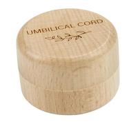 ELEOUTI Wooden Keepsake Box Umbilical Cord Storage Organizer with Seal for Newborn Memories Versatile Teeth Hair Holder Shower Gift for Boys