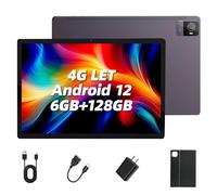 Elepad 2K Android Tablets 10.51 Inch All-Day Battery Life Six Core Tablet + Large Screen, 128GB ROM 6GB RAM, 5MP+13MP Dual Camera Tablets PC