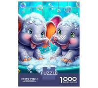 Elephant 1000 Pcs 3-Layer Cardboard Flying Elephant Puzzle, Hard Challenge, Stress Relief, Wall Decor & Couple Gift 70x50cm/1000pcs