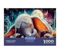 Elephant 1000 Piece Dream Premium Cardstock Jigsaw Puzzle Set Adult Jigsaws Fun Present Value Pack Educational Game Challenge Gift Idea 38x26cm/1000pcs