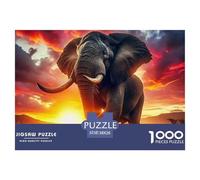 Elephant 1000 Piece Jigsaw Puzzle for Adults Brainteasing Games Beautiful Decoration 38x26cm/1000pcs