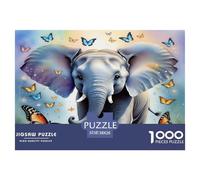 Elephant 1000 Piece Jigsaw Puzzle for Adults Challenging for Challenging Family Activity Games Colorful for Home Decor Gifts 38x26cm/1000pcs