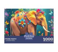 Elephant 1000 Piece Jigsaw Puzzle For Adults Family Challenge Toys Stress Relief Puzzle Exercise The Memory of The Brain for Men, Women, Elders, Seniors 38x26cm/1000pcs