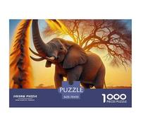 Elephant 1000 Piece Jigsaw Puzzle for Adults-Fun Challenging Games Beautiful Decoration 70x50cm/1000pcs