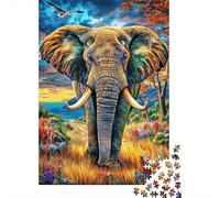 Elephant 1000 Piece Jigsaw Puzzle for Family - Fun Challenge for Adults & Kids, 70x50cm/1000pcs