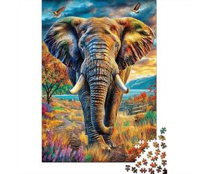 Elephant 1000 Piece Jigsaw Puzzle with Whimsical Design - A Charming Challenge for Adults And Kids Age 14 Years Up38x26cm/1000pcs