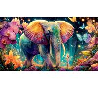 elephant 1000 Piece Jigsaw Puzzles for Adults Educational Games Jigsaw Puzzle Home Decors for The Whole for Women, Gifts for Men 75x50cm/1000pcs