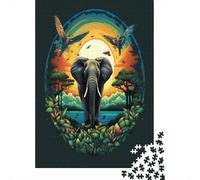 Elephant 1000 Piece Jigsaw Puzzles for Adults Jigsaw Puzzles for Adults Educational Game Challenge Toy 1000 Pieces Puzzles for Adults 1000pcs (75x50cm)