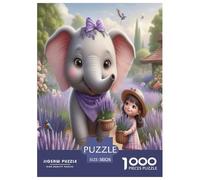Elephant 1000 Piece Jigsaw Puzzles Fun Challenging Modern Wildlife Classic Educational Games for The Whole Gifts Suitable for Children & People Aged 14+ 38x26cm/1000pcs