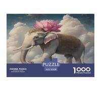 Elephant 1000 Piece Jigsaw Puzzles Fun Challenging Modern Wildlife Educational Game for The Whole Gifts Suitable for Children & People Aged 14+ 52x38cm/1000pcs