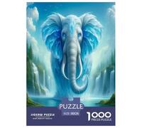 Elephant 1000 Piece Jigsaw Puzzles Fun Challenging Modern Wildlife for Family Activity Game for The Whole Gifts Suitable for Children & People Aged 14+ 38x26cm/1000pcs