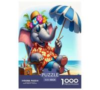 Elephant 1000 Piece Jigsaw Puzzles Fun Challenging Modern Wildlife for Family Activity Game Perfect for Relaxation Suitable for Children & People Aged 14+ 38x26cm/1000pcs