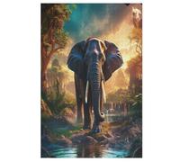 Elephant 1000 Piece Kids Wooden Jigsaw Puzzle | | Sustainable Puzzle for Adults | Premium 100% Recycled Board | (78×53cm)