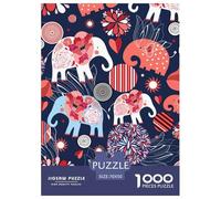 Elephant 1000 Piece Paper Jigsaw Puzzle What Happens Next Educational Games for Adults And Kids 70x50cm/1000pcs