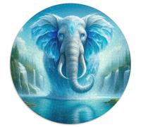 Elephant 1000 Pieces Elephant Jigsaw Puzzles What Happens Next Beautiful Decoration for Adults And Kids 1000pcs (67.5x67.5cm)