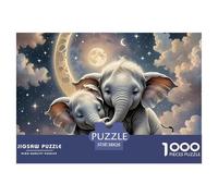 Elephant 1000 Pieces Jigsaw Puzzles Engaging Educational Games Jigsaw Puzzle Unique Puzzle Gift for Adults & Families 38x26cm/1000pcs