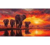 elephant 1000 Pieces Jigsaw Puzzles for Adults Challenging Game Jigsaw Puzzle Home Decors for The Whole for Women, Gifts for Menelephant75x50cm/1000pcs