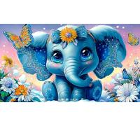 elephant 1000 Pieces Jigsaw Puzzles for Adults Educational Games Jigsaw Puzzle Home Decoration for The Whole for Women, Gifts for Men 38x52cm/1000pcs