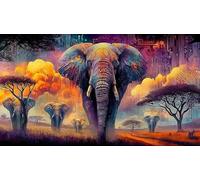 elephant 1000 Pieces Jigsaw Puzzles for Adults Educational Games Jigsaw Puzzle Home Decoration for The Whole for Women, Gifts for Men 38x26cm/1000pcs