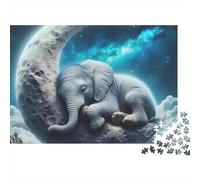 Elephant 1000 Pieces Jigsaw Puzzles For Adults Educational Games Stress Relieving Entertainment Exercise The Memory of The Brain for Adults And Kids, Age 12 Years Up 1000pcs (75x50cm)
