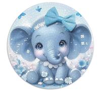 Elephant 1000 Pieces Jigsaws 3D High Definition Round Jigsaw Jigsaw Puzzles for Adults & Kids Travel Gifts,Present 1000pcs (67.5x67.5cm)
