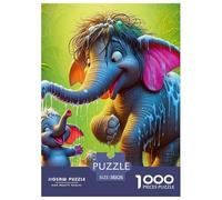 Elephant 1000 Pieces Portable Jigsaw Puzzle Animal Age 3+ Quirky, Abstract Design, Home Decoration, Educational, Challenging 38x26cm/1000pcs