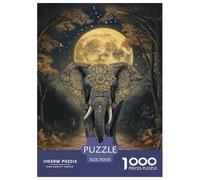 Elephant 1000 Pieces Premium Jigsaw Age 12+ Quirky, Abstract Design, Fun Details, Educational, Challenging 70x50cm/1000pcs