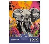 Elephant 1000 Pieces Premium Jigsaw Age 14+ for Adults Quirky, Abstract Design, Fun Details, Educational, Challenging Puzzle Games 70x50cm/1000pcs