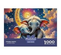 Elephant 1000 Pieces Premium Jigsaw Animal Age 12+ Quirky, Abstract Design, Fun Details, Educational, Challenging 70x50cm/1000pcs