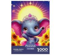 Elephant 1000 Pieces Premium Jigsaw Animal Age 12+ Quirky, Abstract Design, Home Decoration, Educational, Challenging 38x26cm/1000pcs