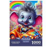 Elephant 1000 Pieces Premium Jigsaw Animal Age 12+ Quirky, Abstract Design, Home Decoration, Educational, Challenging Puzzle Games 70x50cm/1000pcs