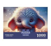 Elephant 1000 Pieces Premium Jigsaw Animal Age 3+ Quirky, Abstract Design, Fun Details, Educational, Challenging 70x50cm/1000pcs