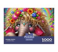 Elephant 1000 Pieces Premium Jigsaw Animal for Adults Gifts Quirky, Abstract Design, Home Decoration, Educational, Challenging 70x50cm/1000pcs