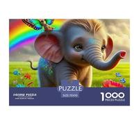 Elephant 1000 Pieces Premium Jigsaw Animal for Adults Quirky, Abstract Design, Fun Details, Educational, Challenging Puzzle Games 70x50cm/1000pcs