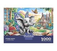 Elephant Adventure Jigsaw Puzzles for Adults 1000 Pieces Impossible PuzzleFantasy Rabbit Jigsaw Puzzles for Adults Adult Puzzle Difficult Jigsaw Puzzle Challenging Beautiful Deco