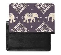 Elephant and Aztec Indian Pattern Passport Holder Cover Wallet Slim Passport Protector Card Holder Travel Accessories