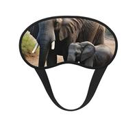 Elephant and Baby Elephant Print Sleep Mask for Side Sleepers Cup-Shaped Blackout Eye Mask Shades Cover for Men and Women