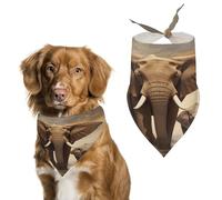Elephant and Baby Elephant Spring Summer Dog Bandanas Soft, Dog Scarf Washable Triangle, Pet Bandana Cute Outdoor Accessories for Small Dogs Cat Pet