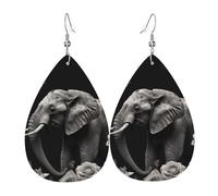 Elephant And Butterfly Earrings For Women Teardrop Dangle Earrings Leather Lightweight Fashion Jewelry Gifts Outfits Accessories For Women Ladies