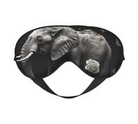 Elephant and Butterfly Eyes Sleep Mask Adjustable Strap Sleeping Eye Mask Light Blocking Blindfold Eye Sleep Shade Cover Bedtime Blackout Eyeshade for Yoga Nap Travel