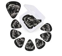 Elephant and Butterfly Guitar Picks 12 Pack Personalized Plectrums with Storage Box, Colorful Celluloid Guitar Plectrum Includes Thin, Medium, Heavy Picks for Acoustic Guitar Bass Picks
