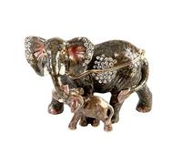 Elephant and Calf Trinket Box - Ornament - Treasured Trinkets