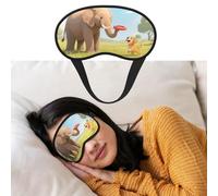 Elephant and Dog Eye Masks for Sleep Soft Comfort Sleep Masks with Elastic Strap Adjustable Blackout Eye Shade Covers for Women Men Travel/Sleeping