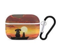 Elephant and Dog Watch The Sunset AirPod Pro Case, Anti Scratch Hard PC Cover with Keychain, AirPod Pro 2nd/1st Case Accessories for Women Men, White-Style